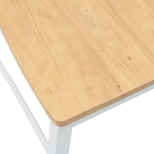  Étkező Székek 2 pcs Fehér 43 x 54 x 89 cm Tömör Gumi Fa