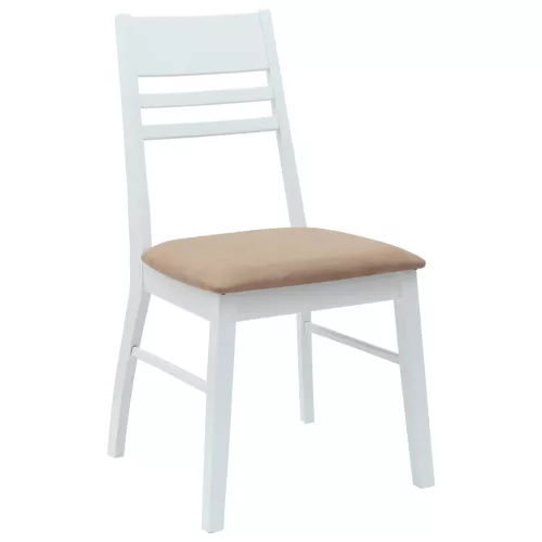  Étkező Székek 2 pcs Fehér 43 x 54 x 89 cm Tömör Gumi Fa