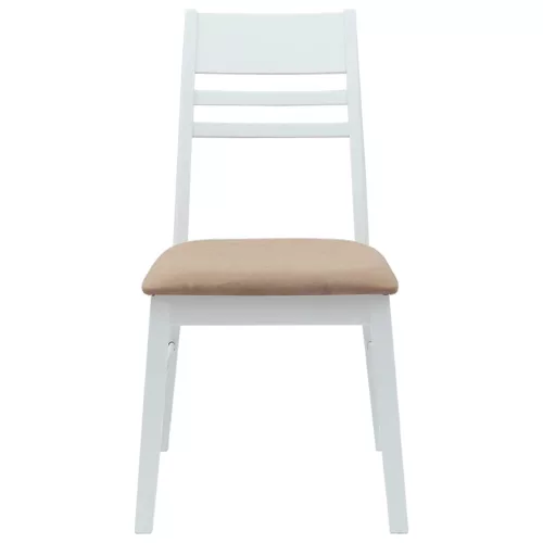  Étkező Székek 2 pcs Fehér 43 x 54 x 89 cm Tömör Gumi Fa