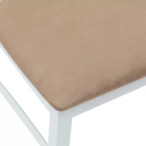  Étkező Székek 2 pcs Fehér 43 x 54 x 89 cm Tömör Gumi Fa