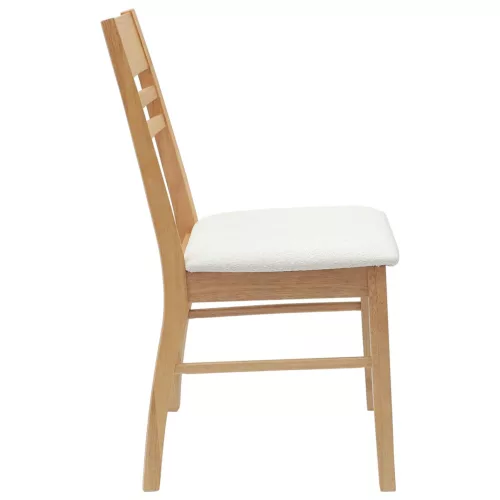  Étkező Székek 2 pcs Természetes 43 x 54 x 89 cm Tömör Gumi Fa
