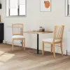  Étkező Székek 2 pcs Természetes 50 x 52,5 x 91 cm Tömör Gumi Fa