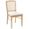  Étkező Székek 2 pcs Természetes 50 x 52,5 x 91 cm Tömör Gumi Fa