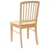  Étkező Székek 2 pcs Természetes 50 x 52,5 x 91 cm Tömör Gumi Fa