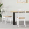  Étkező Székek 2 pcs Fehér 50 x 52,5 x 91 cm Tömör Gumi Fa