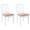  Étkező Székek 2 pcs Fehér 50 x 52,5 x 91 cm Tömör Gumi Fa