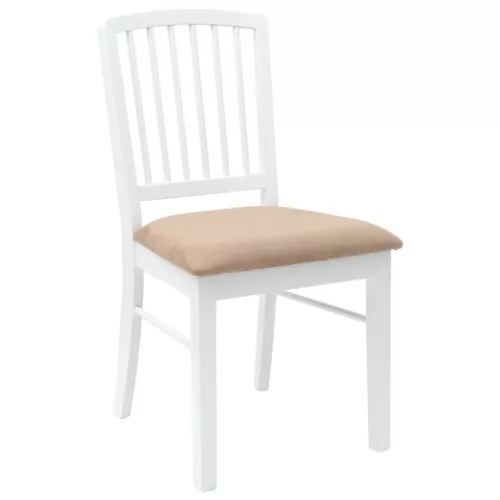  Étkező Székek 2 pcs Fehér 50 x 52,5 x 91 cm Tömör Gumi Fa