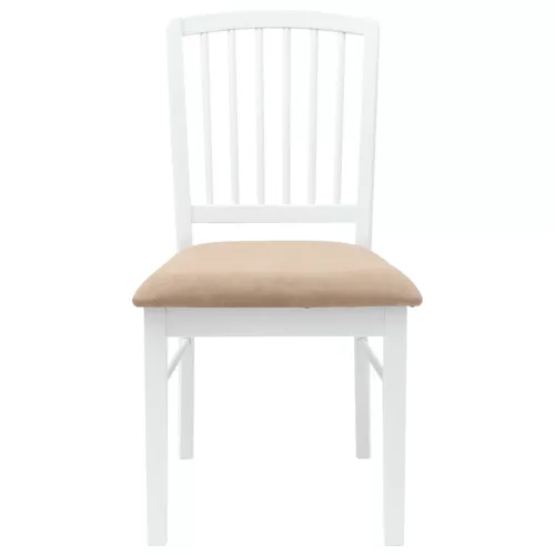  Étkező Székek 2 pcs Fehér 50 x 52,5 x 91 cm Tömör Gumi Fa