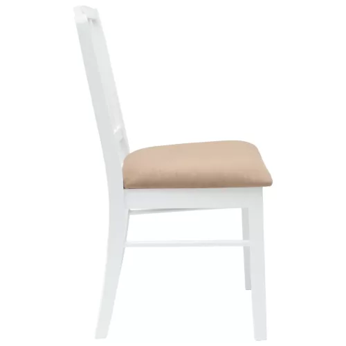  Étkező Székek 2 pcs Fehér 50 x 52,5 x 91 cm Tömör Gumi Fa