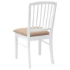  Étkező Székek 2 pcs Fehér 50 x 52,5 x 91 cm Tömör Gumi Fa