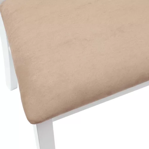  Étkező Székek 2 pcs Fehér 50 x 52,5 x 91 cm Tömör Gumi Fa