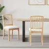  Étkező Székek 2 pcs Természetes 50 x 52,5 x 91 cm Tömör Gumi Fa