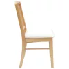  Étkező Székek 2 pcs Természetes 50 x 52,5 x 91 cm Tömör Gumi Fa