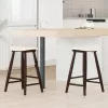  Étkező Székek 2 pcs Világos Barna 46 x 37 x 63 cm Tömör Gumi Fa