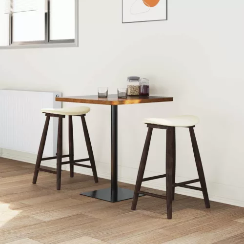 Étkező Székek 2 pcs Világos Barna 46 x 37 x 63 cm Tömör Gumi Fa