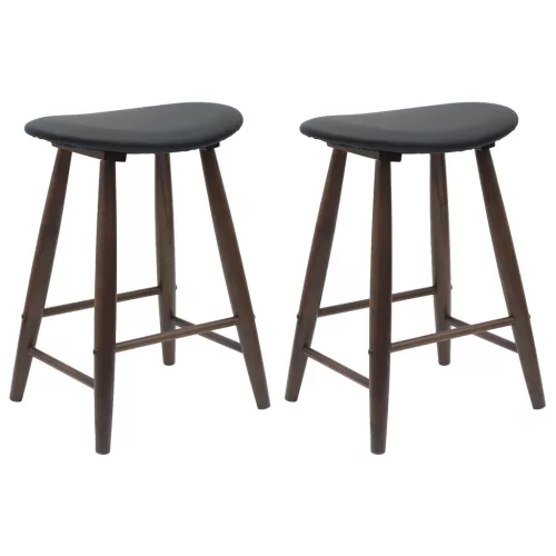  Étkező Székek 2 pcs Világos Barna 46 x 37 x 63 cm Tömör Gumi Fa