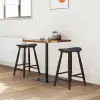  Étkező Székek 2 pcs Világos Barna 46 x 37 x 63 cm Tömör Gumi Fa