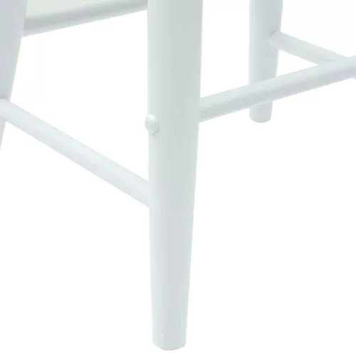  Étkező Székek 2 pcs Fehér 46 x 37 x 63 cm Tömör Gumi Fa