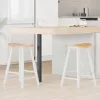  Étkező Székek 2 pcs Fehér 46 x 37 x 63 cm Tömör Gumi Fa
