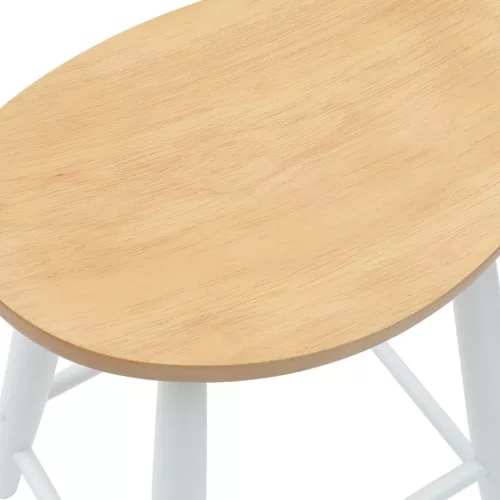  Étkező Székek 2 pcs Fehér 46 x 37 x 63 cm Tömör Gumi Fa