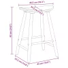  Étkező Székek 2 pcs Fehér 46 x 37 x 63 cm Tömör Gumi Fa