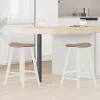  Étkező Székek 2 pcs Fehér 46 x 37 x 63 cm Tömör Gumi Fa