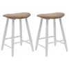  Étkező Székek 2 pcs Fehér 46 x 37 x 63 cm Tömör Gumi Fa