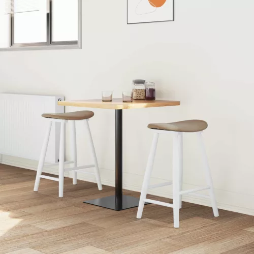  Étkező Székek 2 pcs Fehér 46 x 37 x 63 cm Tömör Gumi Fa