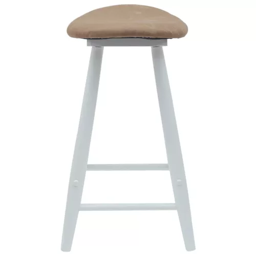  Étkező Székek 2 pcs Fehér 46 x 37 x 63 cm Tömör Gumi Fa