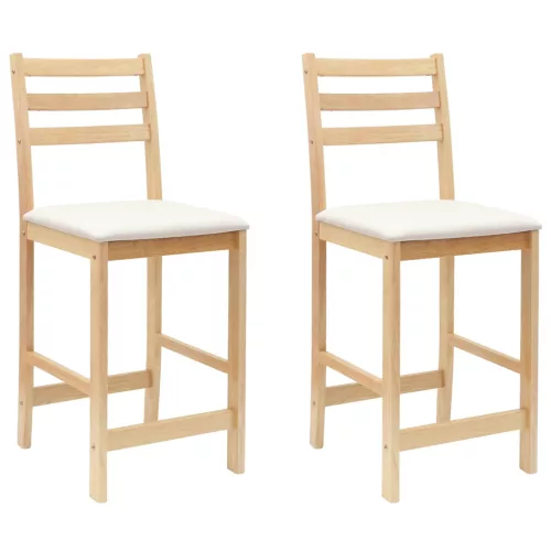  Étkező Székek 2 pcs Természetes 40 x 47,5 x 99,5 cm