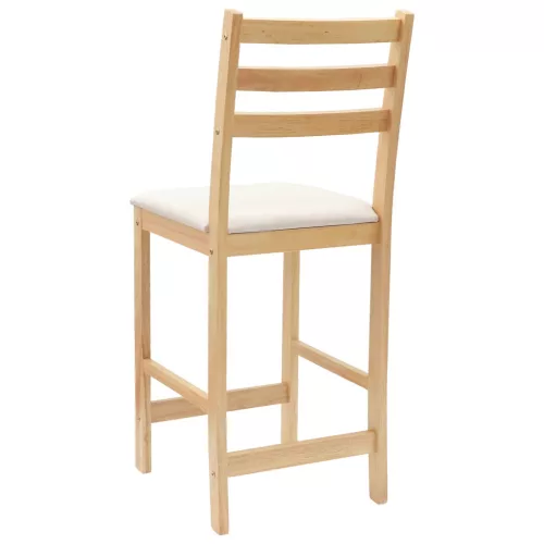  Étkező Székek 2 pcs Természetes 40 x 47,5 x 99,5 cm