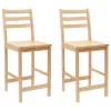  Étkező Székek 2 pcs Természetes 40 x 47,5 x 99,5 cm