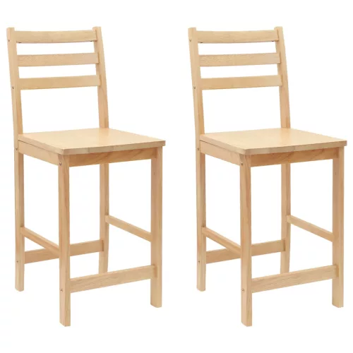  Étkező Székek 2 pcs Természetes 40 x 47,5 x 99,5 cm