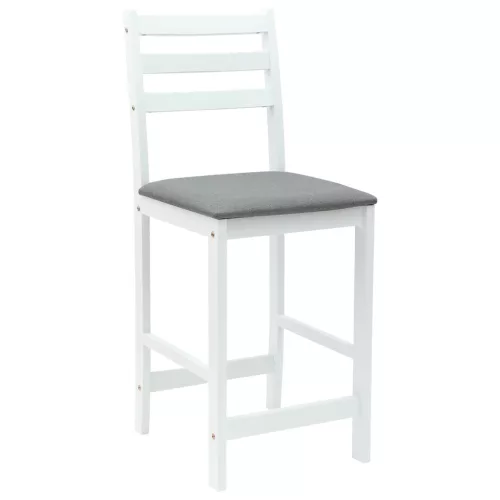  Étkező Székek 2 pcs Fehér 40 x 47,5 x 99,5 cm Tömör Gumi Fa