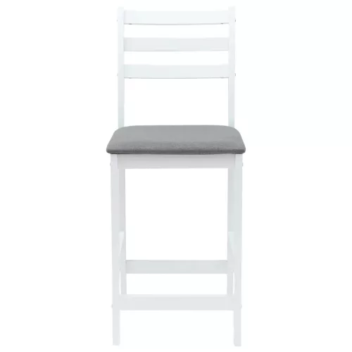  Étkező Székek 2 pcs Fehér 40 x 47,5 x 99,5 cm Tömör Gumi Fa