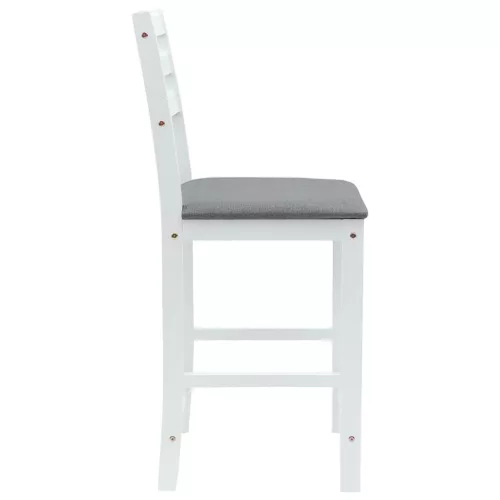  Étkező Székek 2 pcs Fehér 40 x 47,5 x 99,5 cm Tömör Gumi Fa