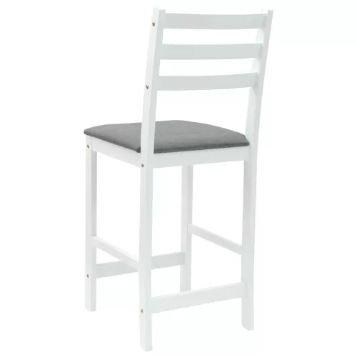  Étkező Székek 2 pcs Fehér 40 x 47,5 x 99,5 cm Tömör Gumi Fa