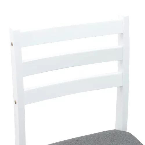  Étkező Székek 2 pcs Fehér 40 x 47,5 x 99,5 cm Tömör Gumi Fa