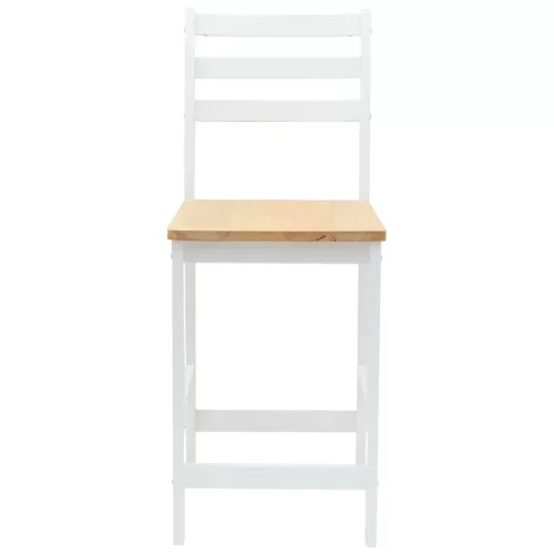  Étkező Székek 2 pcs Fehér 40 x 47,5 x 99,5 cm Tömör Gumi Fa