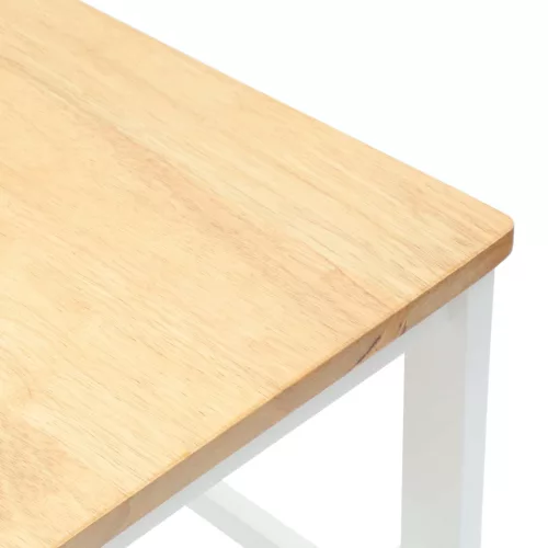  Étkező Székek 2 pcs Fehér 40 x 47,5 x 99,5 cm Tömör Gumi Fa