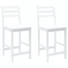  Étkező Székek 2 pcs Fehér 40 x 47,5 x 99,5 cm Tömör Gumi Fa