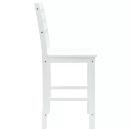  Étkező Székek 2 pcs Fehér 40 x 47,5 x 99,5 cm Tömör Gumi Fa