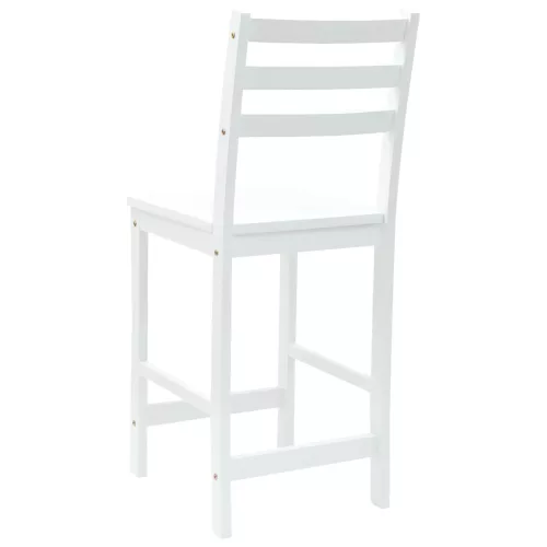  Étkező Székek 2 pcs Fehér 40 x 47,5 x 99,5 cm Tömör Gumi Fa