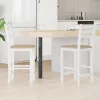  Étkező Székek 2 pcs Fehér 40 x 47,5 x 99,5 cm Tömör Gumi Fa