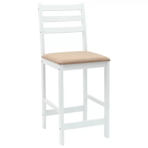  Étkező Székek 2 pcs Fehér 40 x 47,5 x 99,5 cm Tömör Gumi Fa