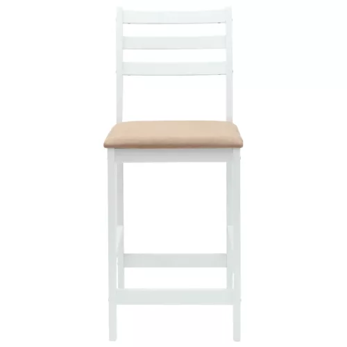  Étkező Székek 2 pcs Fehér 40 x 47,5 x 99,5 cm Tömör Gumi Fa