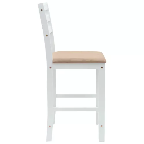  Étkező Székek 2 pcs Fehér 40 x 47,5 x 99,5 cm Tömör Gumi Fa