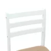  Étkező Székek 2 pcs Fehér 40 x 47,5 x 99,5 cm Tömör Gumi Fa