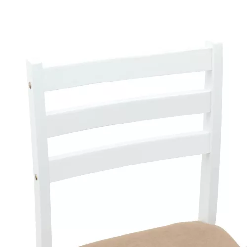  Étkező Székek 2 pcs Fehér 40 x 47,5 x 99,5 cm Tömör Gumi Fa