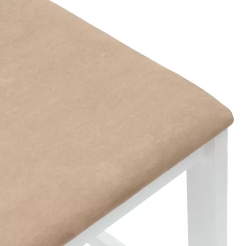 Étkező Székek 2 pcs Fehér 40 x 47,5 x 99,5 cm Tömör Gumi Fa